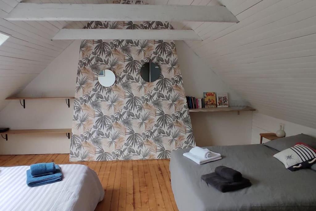 Maison De Pecheur Bord De Mer Bois Et Pierre 6-8 Pers Plobannalec Buitenkant foto